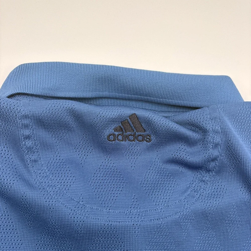 Adidas Polo Shirt Mens XL Blue PGA Golf Club‎ Argyle Moisture Wicking Golf